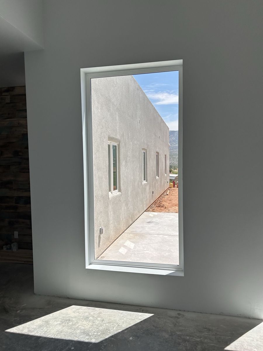 Construction window after cleaning